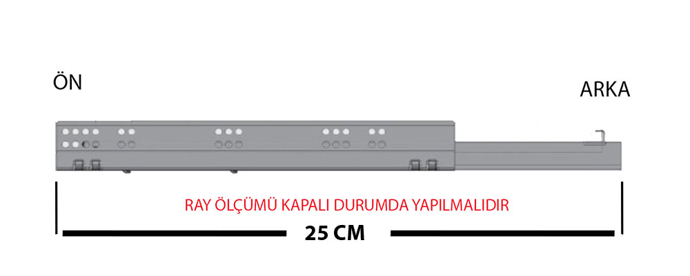 smart slide ray 25 cm görsel