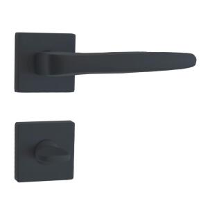 Armex Rozetli WC Kapı Kolu Berlin, Mat Siyah - ARMEX