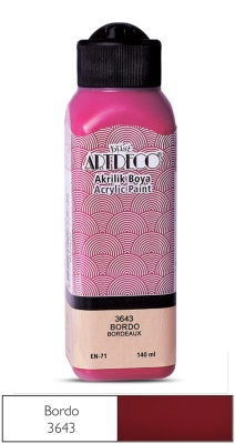 Artdeco Akrilik Boya, 140ml, Bordo 3643 - 1