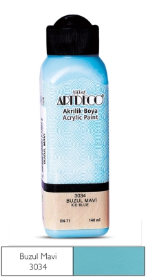 Artdeco Akrilik Boya, 140ml, Buzul Mavi 3034 - 1