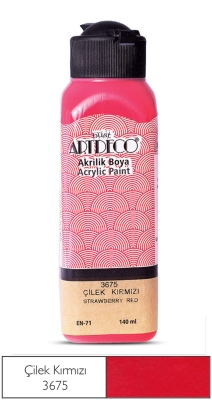 Artdeco Akrilik Boya, 140ml, Çilek Kırmızı 3675 - 1