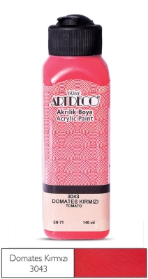 Artdeco Akrilik Boya, 140ml, Domates Kırmızı 3043 - 1