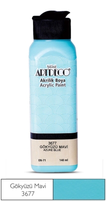 Artdeco Akrilik Boya, 140ml, Gökyüzü Mavi 3677 - 1