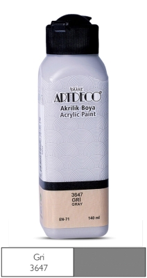 Artdeco Akrilik Boya, 140ml, Gri 3647 - 1