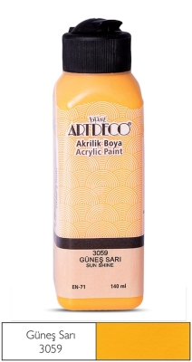 Artdeco Akrilik Boya, 140ml, Güneş Sarı 3059 - 1