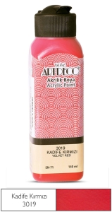 Artdeco Akrilik Boya, 140ml, Kadife Kırmızı 3019 - Artdeco