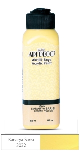 Artdeco Akrilik Boya, 140ml, Kanarya Sarısı 3032 - Artdeco