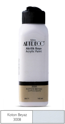 Artdeco Akrilik Boya, 140ml, Koton Beyaz 3008 - 1