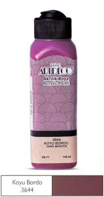 Artdeco Akrilik Boya, 140ml, Koyu Bordo 3644 - 1