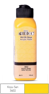 Artdeco Akrilik Boya, 140ml, Koyu Sarı 3602 - Artdeco