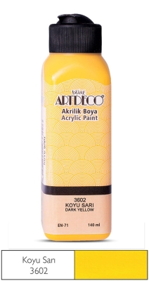 Artdeco Akrilik Boya, 140ml, Koyu Sarı 3602 - 1