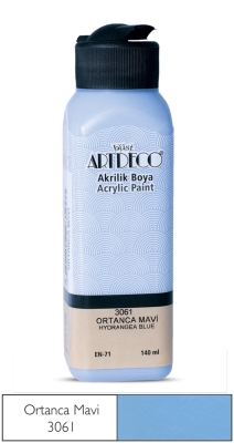 Artdeco Akrilik Boya, 140ml, Ortanca Mavi 3061 - 1