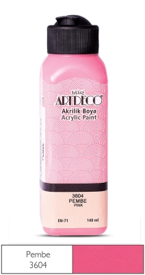 Artdeco Akrilik Boya, 140ml, Pembe 3604 - 1