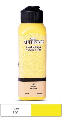 Artdeco Akrilik Boya, 140ml, Sarı 3601 - 1