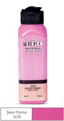 Artdeco Akrilik Boya, 140ml, Şeker Pembe 3678 - 1