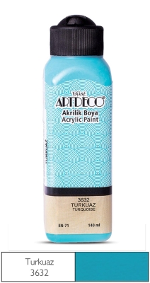 Artdeco Akrilik Boya, 140ml, Turkuaz 3632 - 1