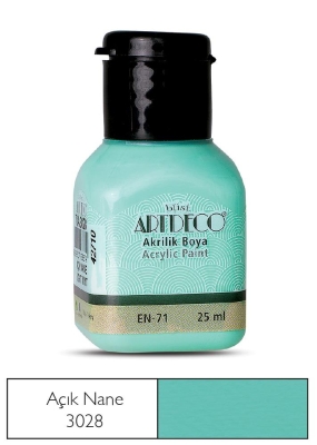 Artdeco Akrilik Boya, 25ml, Açık Nane 3028 - 1