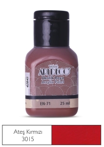 Artdeco Akrilik Boya, 25ml, Ateş Kırmızı 3015 - Artdeco
