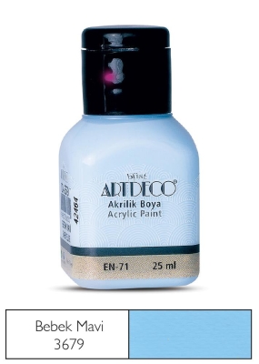 Artdeco Akrilik Boya, 25ml, Bebek Mavi 3679 - 1