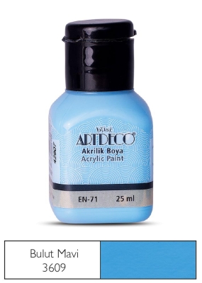 Artdeco Akrilik Boya, 25ml, Bulut Mavi 3609 - 1