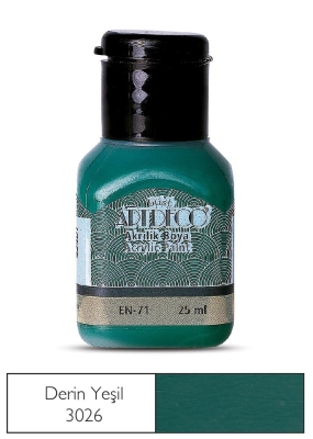 Artdeco Akrilik Boya, 25ml, Derin Yeşil 3026 - 1