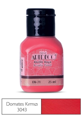 Artdeco Akrilik Boya, 25ml, Domates Kırmızı 3043 - 1