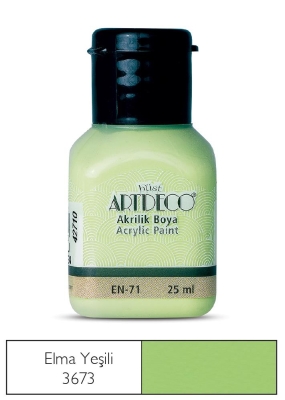 Artdeco Akrilik Boya, 25ml, Elma Yeşili 3673 - 1