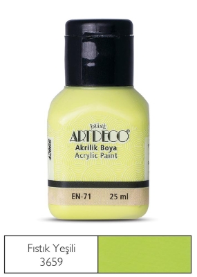 Artdeco Akrilik Boya, 25ml, Fıstık Yeşili 3659 - 1