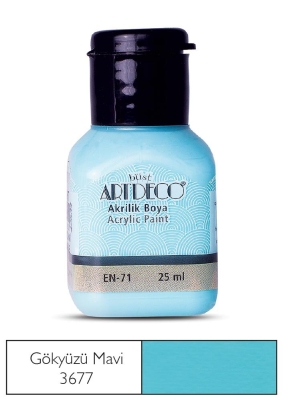 Artdeco Akrilik Boya, 25ml, Gökyüzü Mavi 3677 - 1