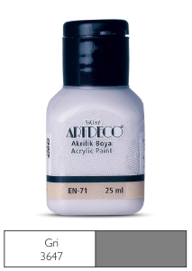 Artdeco Akrilik Boya, 25ml, Gri 3647 - Artdeco