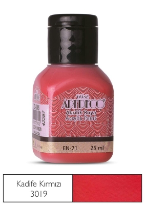 Artdeco Akrilik Boya, 25ml, Kadife Kırmızı 3019 - 1