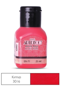 Artdeco Akrilik Boya, 25ml, Kırmızı 3016 - Artdeco