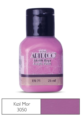 Artdeco Akrilik Boya, 25ml, Kızıl Mor 3050 - 1