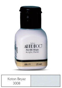 Artdeco Akrilik Boya, 25ml, Koton Beyaz 3008 - Artdeco