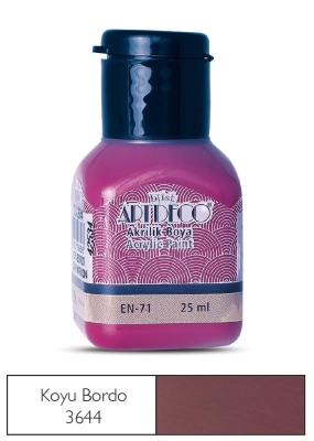Artdeco Akrilik Boya, 25ml, Koyu Bordo 3644 - 1