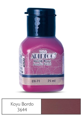 Artdeco Akrilik Boya, 25ml, Koyu Bordo 3644 - 1