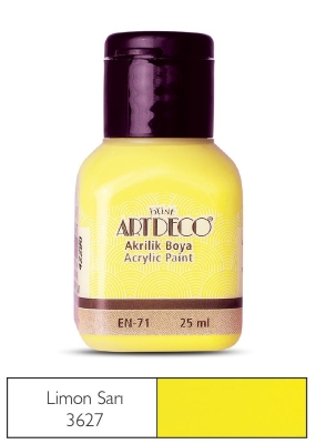 Artdeco Akrilik Boya, 25ml, Limon Sarı 3627 - 1