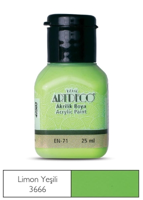 Artdeco Akrilik Boya, 25ml, Limon Yeşili 3666 - 1
