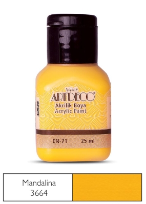 Artdeco Akrilik Boya, 25ml, Mandalina 3664 - 1