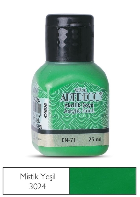 Artdeco Akrilik Boya, 25ml, Mistik Yeşil 3024 - 1