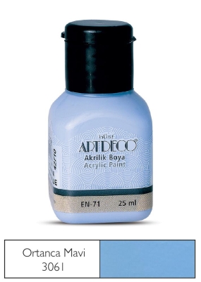 Artdeco Akrilik Boya, 25ml, Ortanca Mavi 3061 - 1