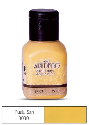 Artdeco Akrilik Boya, 25ml, Puslu Sarı 3030 - 1