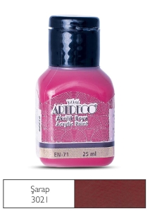 Artdeco Akrilik Boya, 25ml, Şarap 3021 - Artdeco