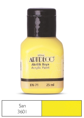 Artdeco Akrilik Boya, 25ml, Sarı 3601 - 1