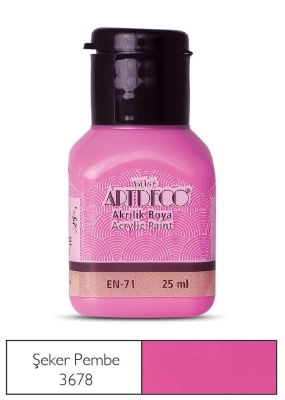 Artdeco Akrilik Boya, 25ml, Şeker Pembe 3678 - 1