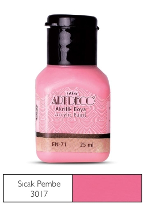 Artdeco Akrilik Boya, 25ml, Sıcak Pembe 3017 - 1