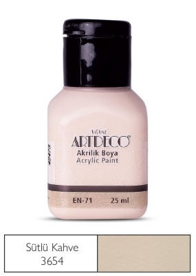 Artdeco Akrilik Boya, 25ml, Sütlü Kahve 3654 - 1