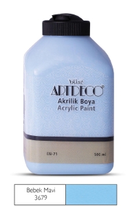Artdeco Akrilik Boya, 500ml, Bebek Mavi 3679 - Artdeco