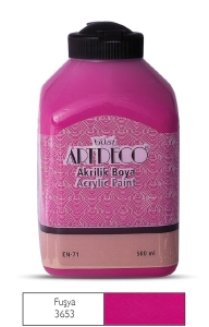 Artdeco Akrilik Boya, 500ml, Fuşya 3653 - Artdeco