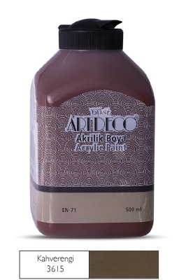 Artdeco Akrilik Boya, 500ml, Kahverengi 3615 - 1